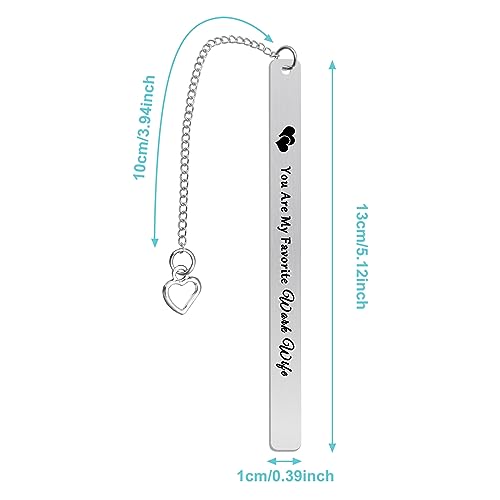 Work Wife Bookmark Coworker Leaving Gift Stainless Steel Farewell Present