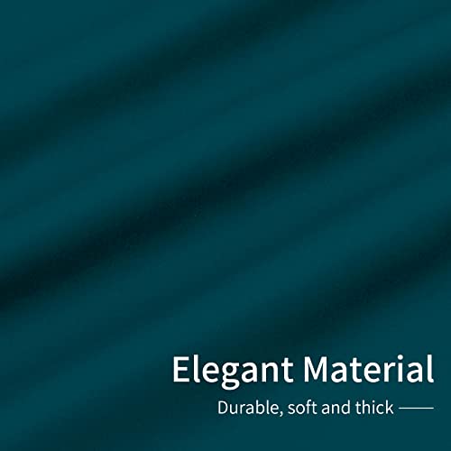 Easy-Going Thermal Blackout Curtains - Peacock Blue, 42x95 in, Set of 2