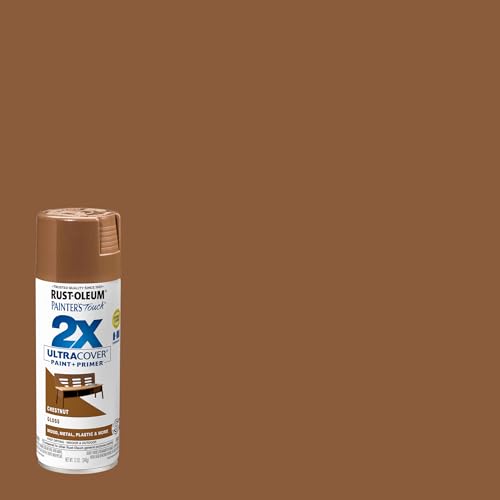 Rust-Oleum Painter's Touch 2X Ultra Cover Spray Paint, Gloss Chestnut, 12 oz (6-Pack)