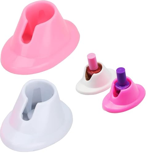 2 Pcs Silicone Nail Polish Bottle Holder - Anti-Spill Manicure Stand