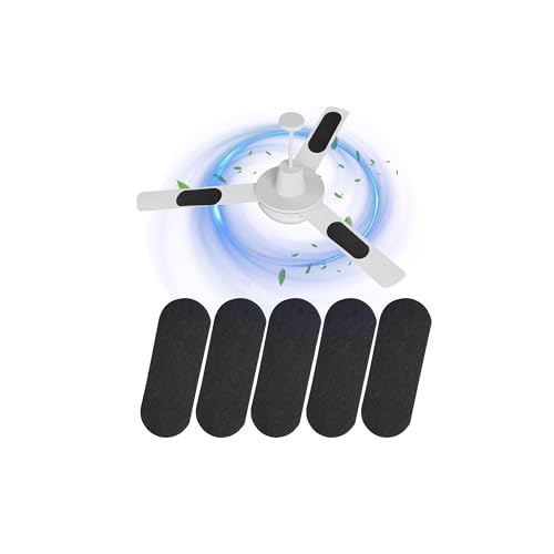 5 Pack Black Ceiling Fan Filters with Activated Charcoal