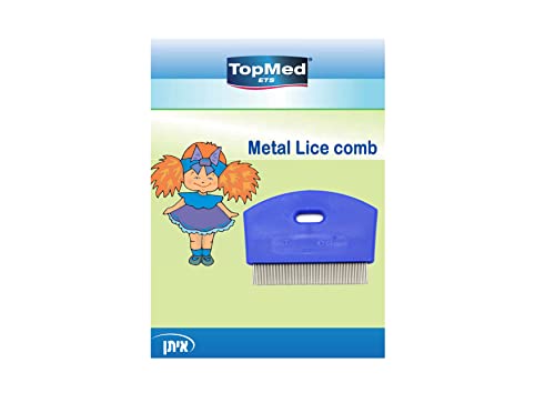 TOPMED Classical Metal Lice Comb with Dense Teeth and Handle