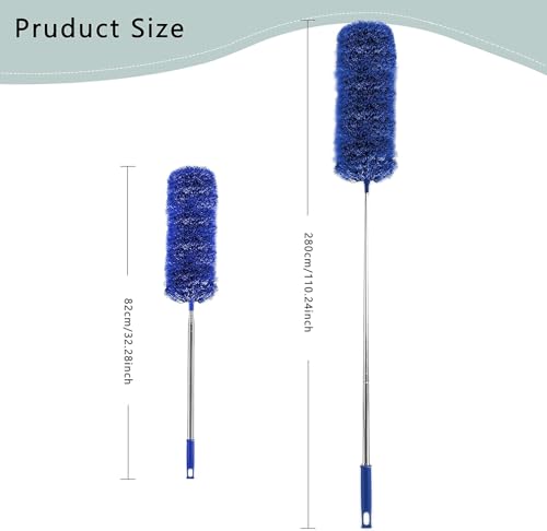 Extendable Microfiber Duster with 30'' to 100'' Telescoping Pole