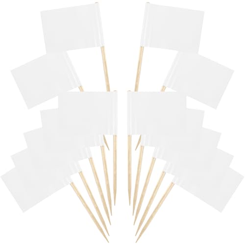 50 Pack Blank Toothpick Flags for Charcuterie Boards & Parties