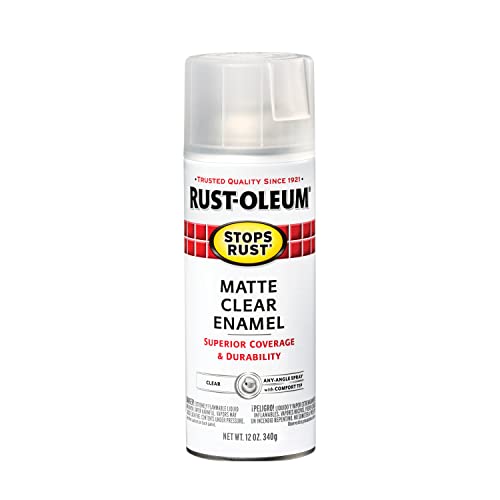Rust-Oleum Stops Rust Matte Clear Spray Paint 12 oz - Weather & Rust Resistant