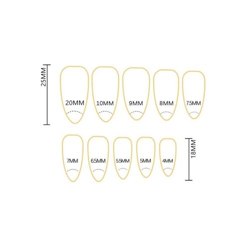 Halloween Press On Nails Medium Almond 3D Skull French Tip False Nails