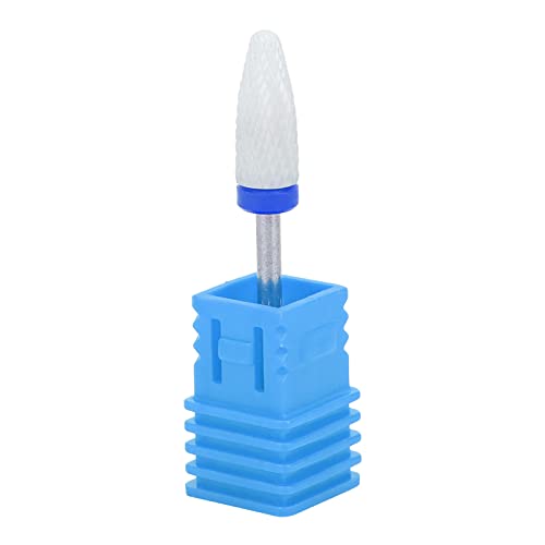 AUNMAS Ceramic Nail Drill Bit Corn Head Medium Frosted Blue
