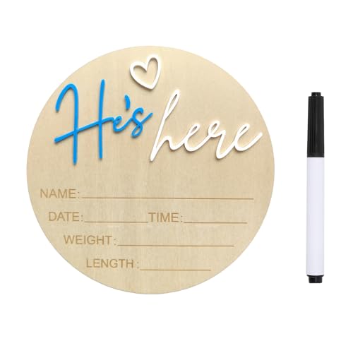 Wooden Baby Announcement Sign - Hello World Newborn Keepsake