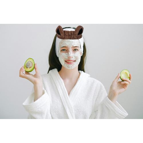Cat Ears Spa Headband Soft Coral Fleece Makeup Headband 2 Pack