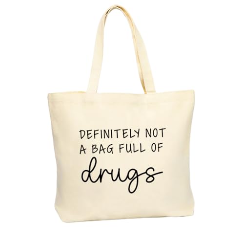 Reusable Canvas Tote Bag for Groceries - Funny Animal Gifts