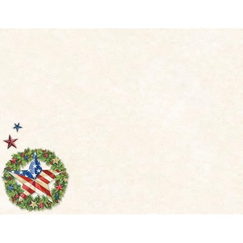 Americana Christmas Boxed Cards Set - 18 Holiday Greeting Cards with Envelopes