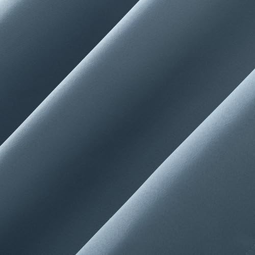 Sun Zero Easton Blackout Grommet Curtain Panel, 40" x 84", Denim Blue