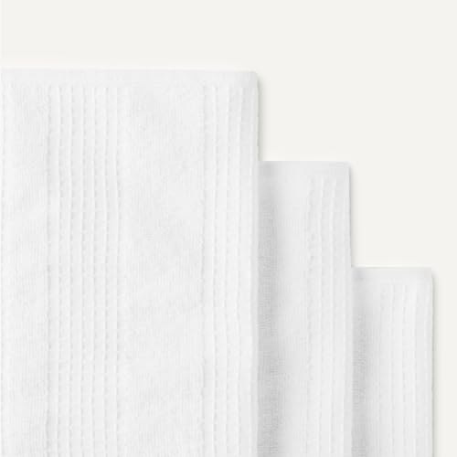 Amazon Basics Organic Cotton Waffle Dish Cloths, 12" x 12", 6-Pack, White
