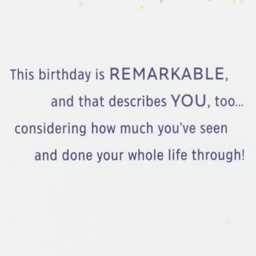 Hallmark 100th Birthday Card - 100 Years Amazing Milestone Greeting Card