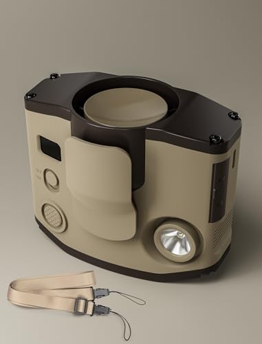 Comoistar 10000mAh Khaki Portable Waist Clip Fan with LED Display