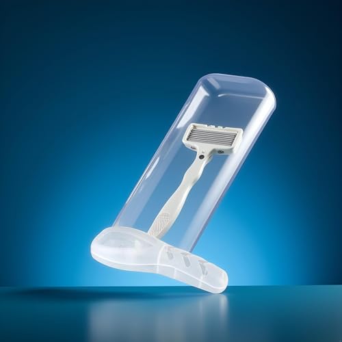 Transparent Portable Travel Shaver Holder & Manual Razor Protector Case