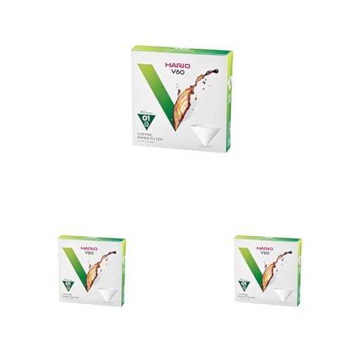 Hario V60 Paper Coffee Filters Size 01 - 40ct Box (Pack of 3)