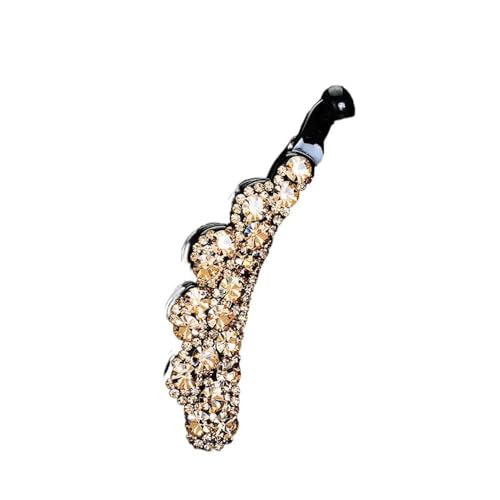 Enyolidimk Gold Rhinestone Banana Clip Ponytail Holder