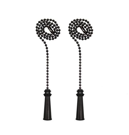 LuoQiuFa 2pcs Ceiling Fan Pull Chain, Decorative Fan Pull Chain Pendant Extension, 12 Inches Lighting & Fan Beaded Ball Fan Pull Chain Extender Ornament with Connector