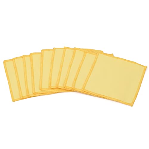 Kiddison Montessori Polishing Cloths - 4.5" Yellow, 10-Pack