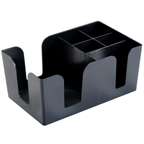 6-Compartment Bar Caddy Napkin & Straw Holder Organizer