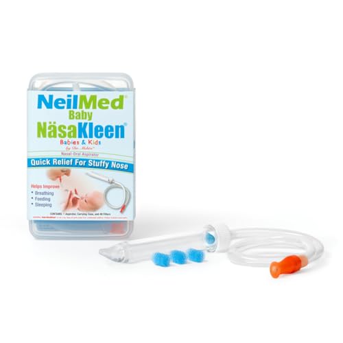 NeilMed Baby NäsaKleen Nasal-Oral Aspirator with 49 Filters & Travel Case