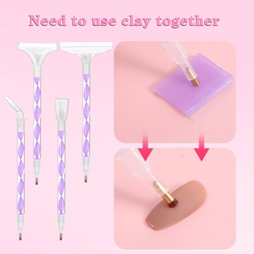 Dual-Ended Rhinestone Pickup Tool Set with Nibs and Storage Box