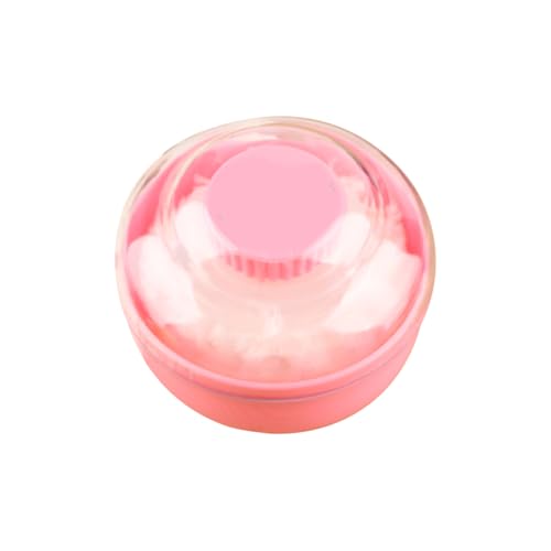 ccHuDE Portable Body Powder Puff and Storage Container Dispenser, Pink