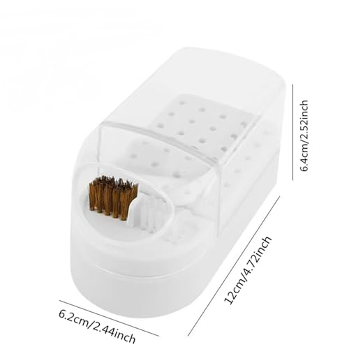 Yimart 30 Holes Nail Drill Bit Holder Storage Box White