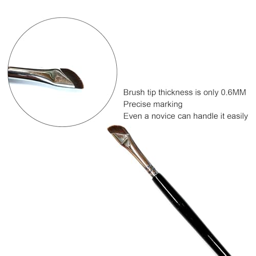 Precision Angled Eyeliner Brush Set, 3 Pcs Ultra Thin Makeup Brushes