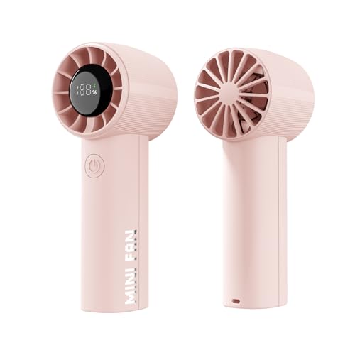 Portable Mini Handheld Fan - USB Rechargeable Bladeless Travel Fan with LED Display