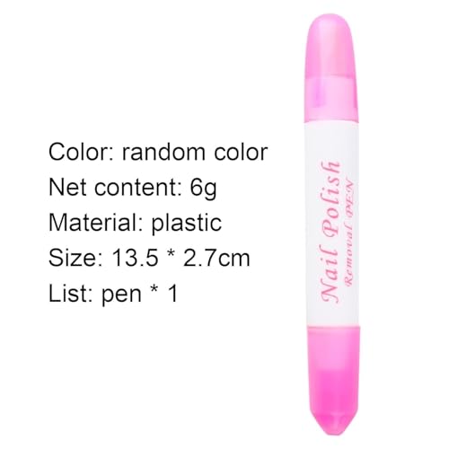 Jowxsx Nail Polish Corrector Pen with Removable Head - Pink
