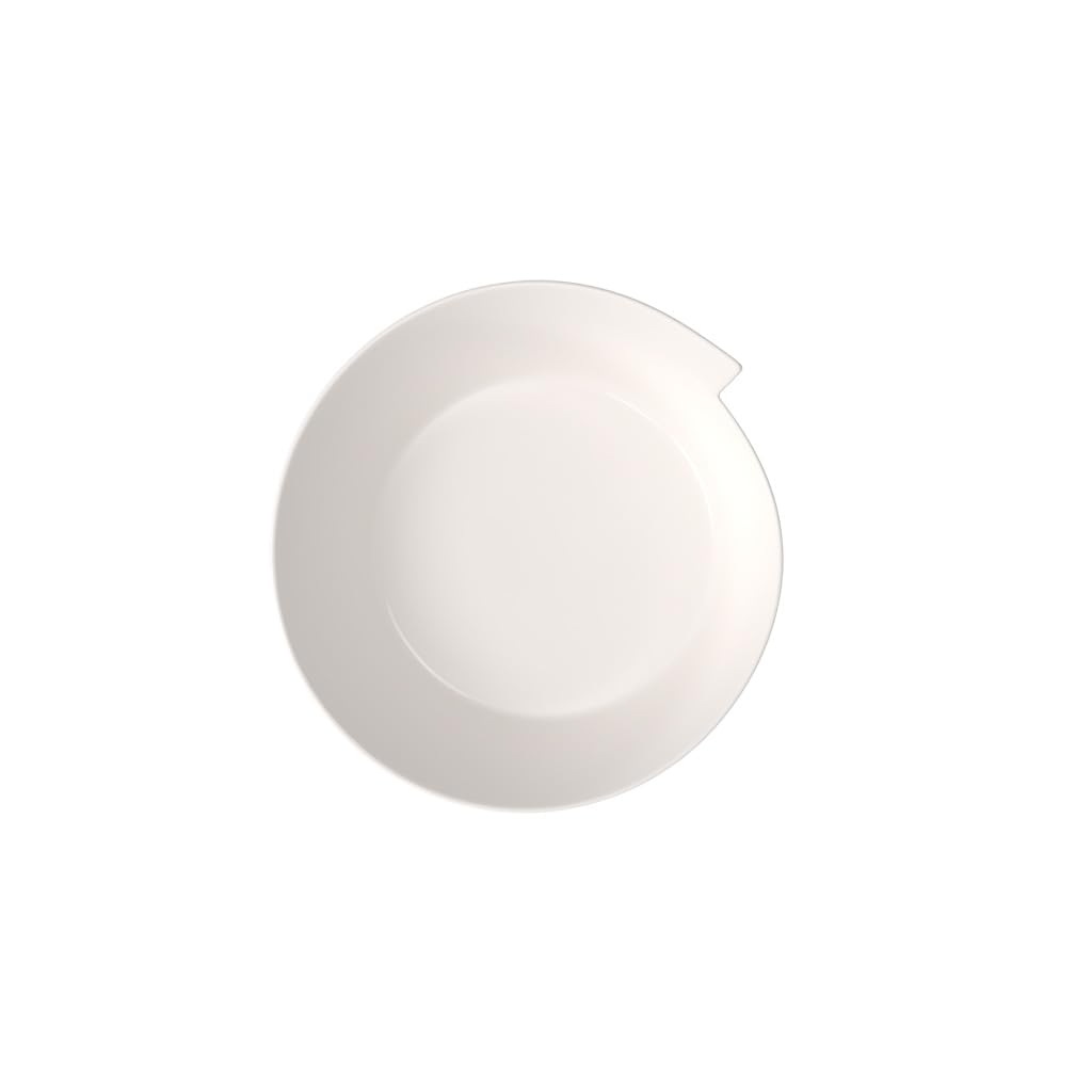 Villeroy & Boch NewWave Collection Large Round Serving Bowl, Premium Porcelain, Made in Germany, 94.5 oz Capacity, 13.5 in Diameter, 5.6 in Tall, Rich, Creamy White