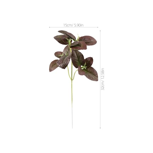 Hoement 4-Pack Artificial Faux Greenery Plant Leaves for Indoor Home Decor