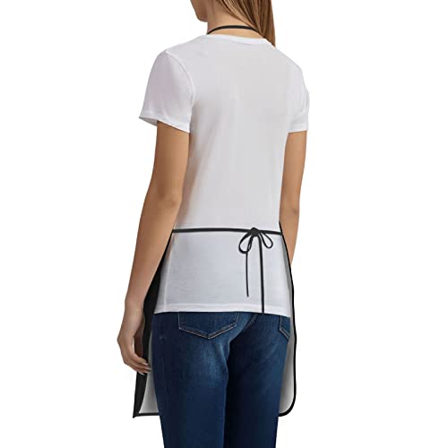 HooSo Personalized Custom Kitchen Apron with Pockets and Logo