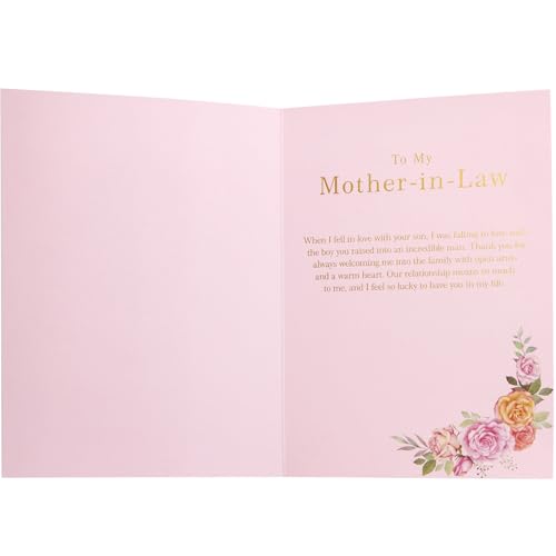 Happy Mother's Day Card for Mother-in-Law with Envelope - 5x7