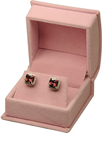 Luxury Pink Velvet Earring and Necklace Gift Box with Extra Packer