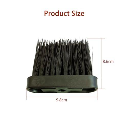 2Pcs Fireplace Brush Replacement Head - Oblong Hearth Cleaning Brush