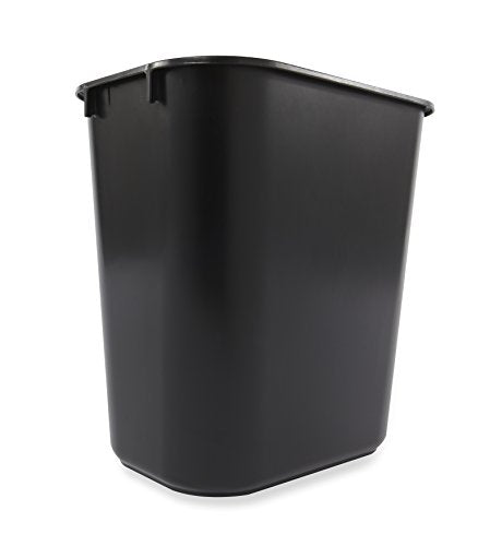 Rubbermaid Deskside Wastebasket, 3.25-Gallon Black Trash Can (12-Pack)