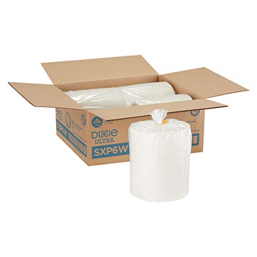 Georgia-Pacific Dixie Ultra 6" Heavy-Weight Paper Plates by GP PRO, White, SXP6W, 1,000 Count (250 Plates Per Pack, 4 Packs Per Case)