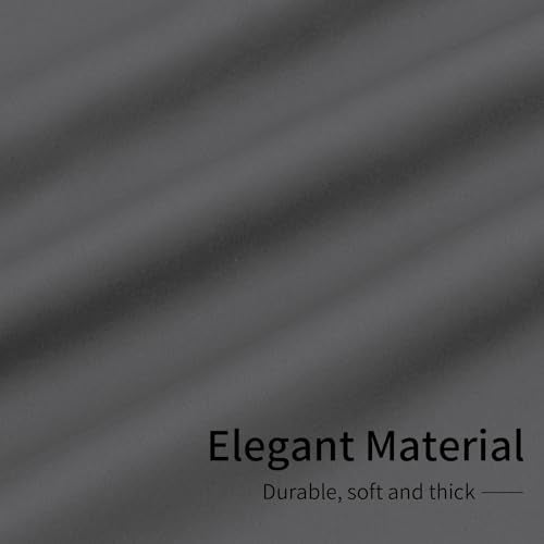 Easy-Going Grey Blackout Curtains 2 Panels 42x45 Inches Room Darkening Insulated Grommet Drapes