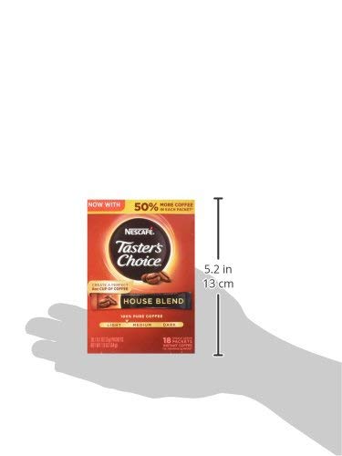 Nescafe Taster's Choice House Blend Instant Coffee Sticks, 18 Count