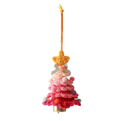 Handmade Crochet Christmas Tree Ornament with Bell - Festive Holiday Decor