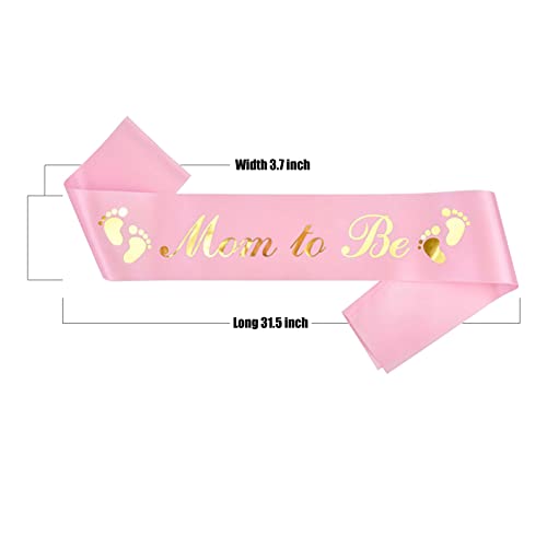 Mom to Be Sash & Daddy to Be Badge Pins Set - Baby Shower Essentials