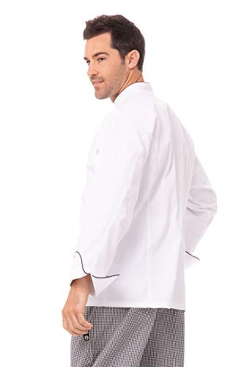Chef Works Men's Newport Executive Chef Coat, White, Medium