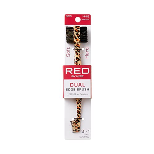RED by Kiss 3-in-1 Dual Edge Brush and Comb - Leopard Print