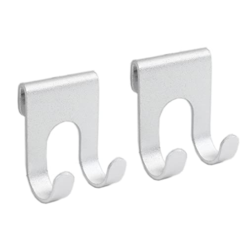 ULIFESTAR Silver Double Hooks for Glass Shower Door - Heavy Duty Towel Hooks