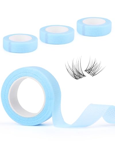 Mavphnee Lash Tape for DIY Eyelash Extensions, 3 Rolls Blue Breathable Microporous Eyelid Tape