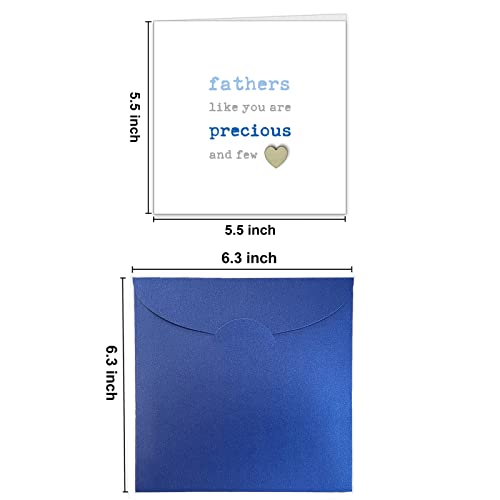 Touching Father's Day Card with Wooden Heart - Misaria