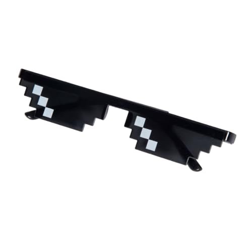 Seodondm Thug Life Pixel Mosaic Sunglasses 3 Pack - Novelty Photo Props for Parties